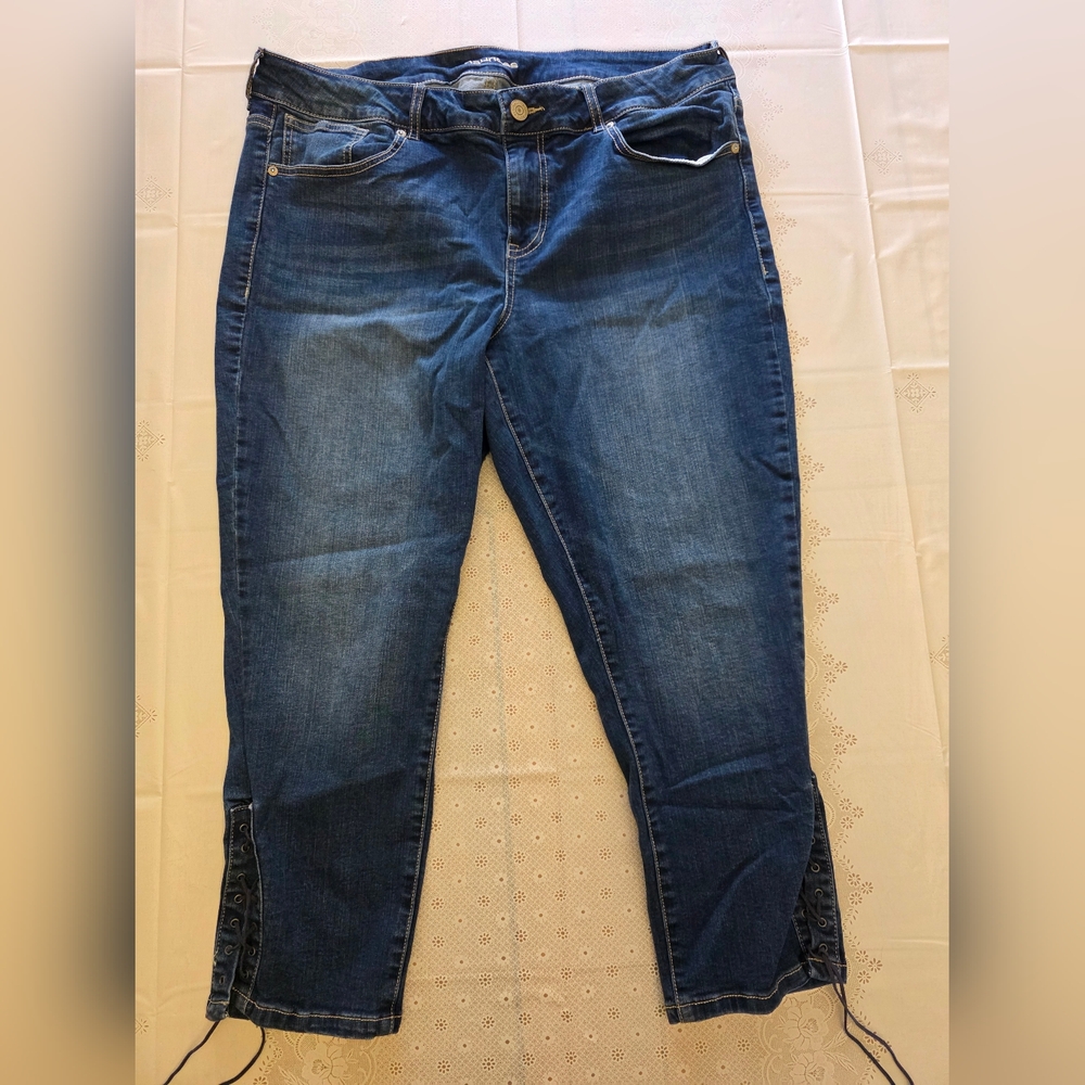 Maurices Blue Relaxed Jeans with Distressed Finish